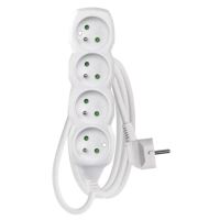 prodlužovací kabel 1,5m, 4 zásuvky bílý 16A 1mm2