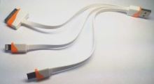 PC kabel USB-A / iPhone 8p, 30p, mikroUSB 0,2m