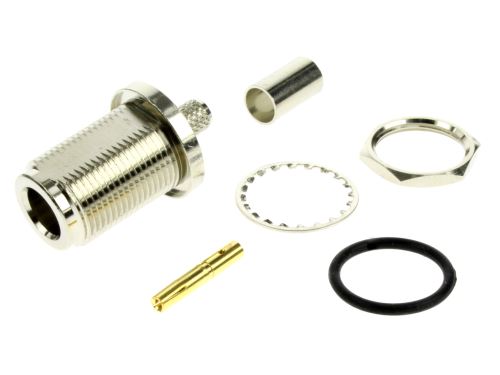 N panelová zásuvka pro kabel H155 crimpovací s maticí a těsněním