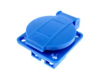 Vestavná zásuvka 230V/16A na panel IP54 s víčkem