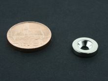 neodymový magnet NdFeB KR-14-8/4-03-N - s prohlubní pro M4, 2,5kg, 14mm x 3mm