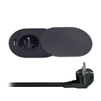 Vestavná zásuvka 2/01 černá (16A 1mm2) +USB-A,USB-C 20W PD (1)