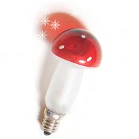 žárovka E10 20V/2W vánoční - MUCHOMŮRKA červená