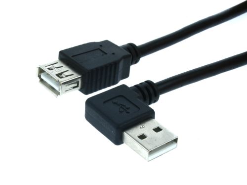 PC kabel USB-A / A úhlový 1,8m prodlužovací