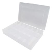 krabička - organizér oboustranný 17 sekcí 275x185x42mm transparentní