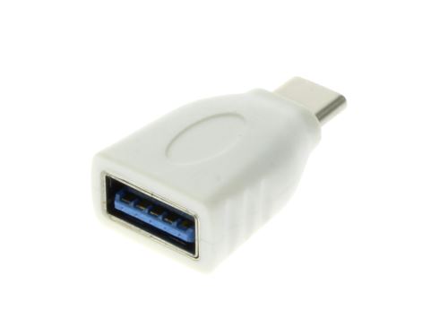 přímá OTG redukce USB-A / USB-C , zásuvka/vidlice  USB3.0 - bílá