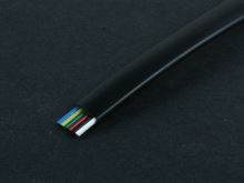 telefonní kabel šestižilový černý plochý