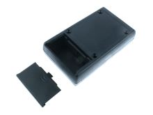 krabička plastová KP20 110x65x26mm černá s oddělením na 9V baterii