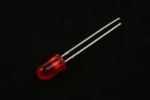 LED dioda 5mm - červená 2mA