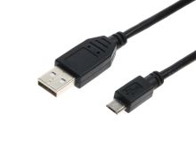 PC kabel USB-A / mikroUSB 0,5m černý