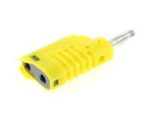 banánek 4mm rychloupínací D-1083, se zdířkou - žlutý