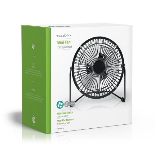 Ventilátor USB NEDIS Black 15cm