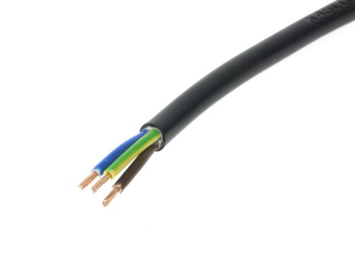 kabel CYSY 3x1,5 černý kulatý