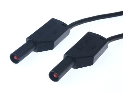multimetr - kabel - krytovanné 4mm banánky 32A 2m Černý
