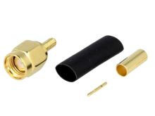 SMA kabelová vidlice pro kabel RG174, RG316 crimpovací - zlacená, AMPHENOL
