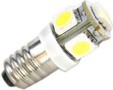 LED žárovka E10 12V 6xSMD bílá
