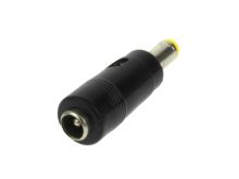 redukce konektoru 5,5x2,1mm zásuvka na 5,5x1,7mm vidlice žlutá 11mm