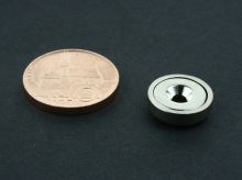 neodymový magnet NdFeB KRP-16 - s prohlubní pro M3, 3,8kg, 16mm x 5mm
