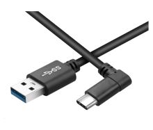 kabel USB-A 3.1 / USB-C 1m (úhlový) quick charge 3A