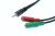 redukční kabel JACK 3,5 vidlice 4.p / 2x JACK 3,5s zásuvka (sluchátka + mikrofon)