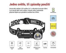 svítilna čelovka EMOS P3544, 500 lm, 120 m, Li-Ion 800 mAh (1)