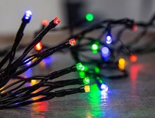 Venkovní vánoční řetěz na baterie Magic Home 48LED multicolor , 3xAA, 3,5m +8funkcí a časovač